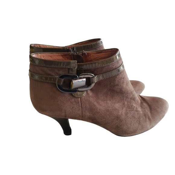 Sofft Shoes - SOFFT BELVEDERE SUEDE BOOTIES SIZE  10M MEDIUM BROWN ANKLE ZIP COMFORT EXTRA SPA